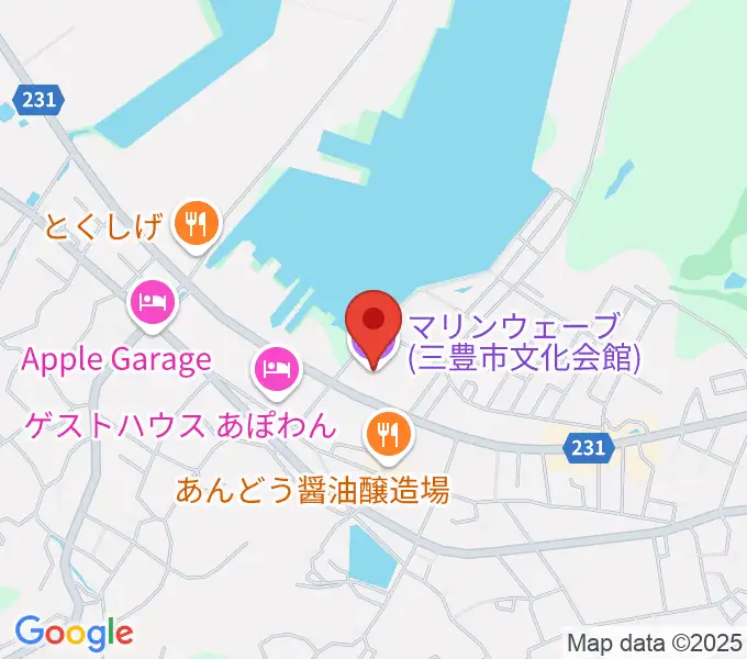 三豊市文化会館マリンウェーブの地図