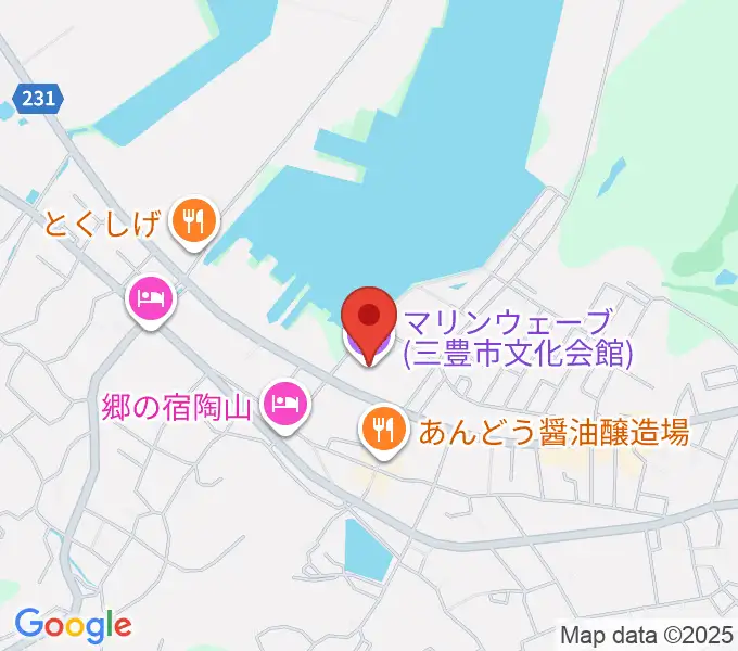 三豊市文化会館マリンウェーブの地図