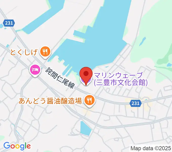 三豊市文化会館マリンウェーブの地図