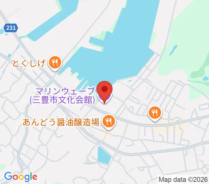 三豊市文化会館マリンウェーブの地図