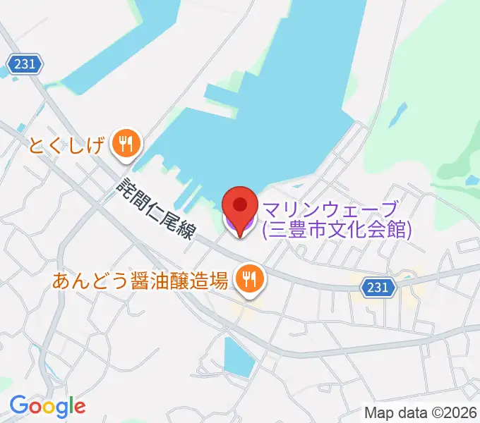三豊市文化会館マリンウェーブの地図
