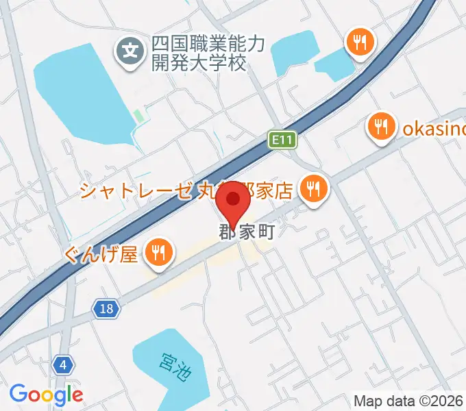 オオサカヤ 丸亀郡家店の地図
