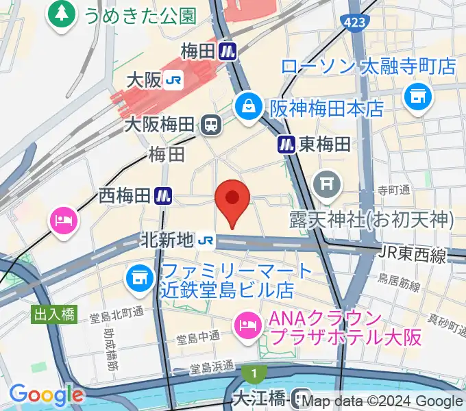 三木楽器ローブラスセンターの地図