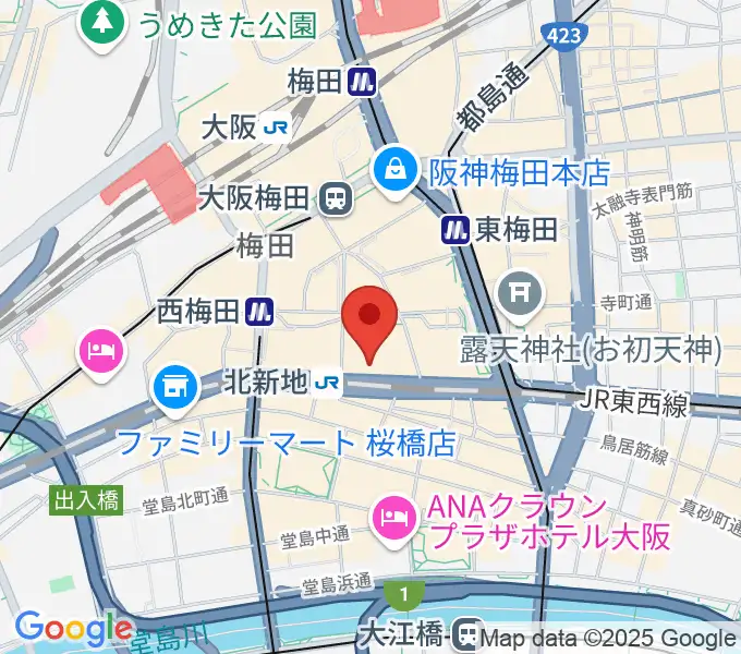 三木楽器ローブラスセンターの地図