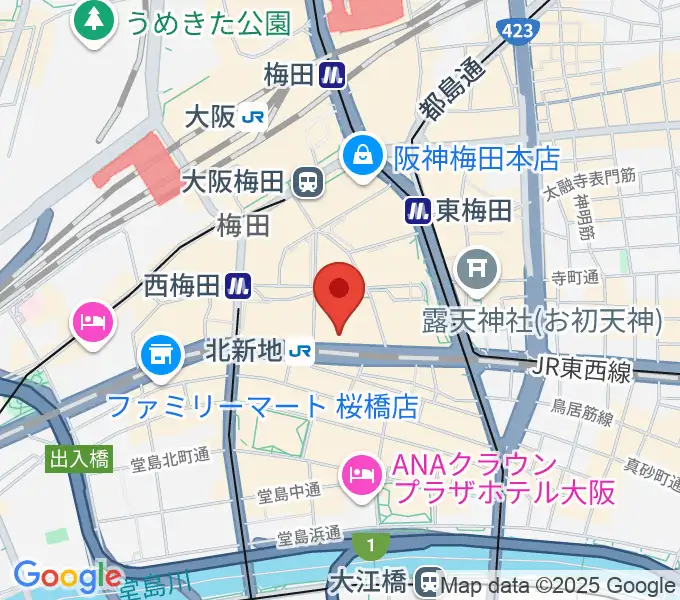 三木楽器ローブラスセンターの地図