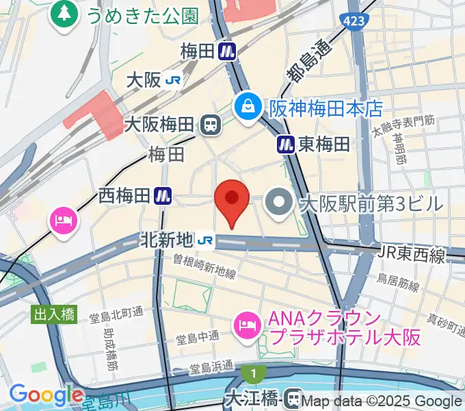 三木楽器ローブラスセンターの地図