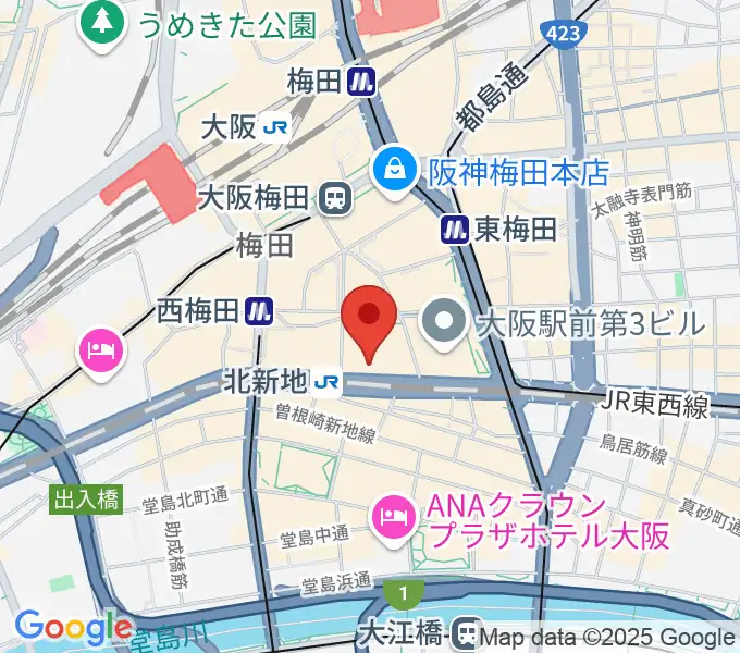 三木楽器ローブラスセンターの地図