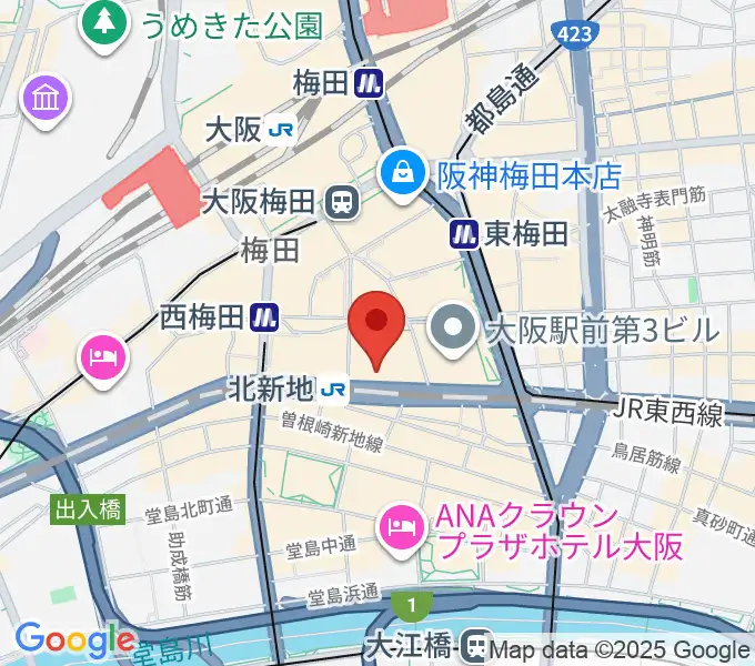 三木楽器ローブラスセンターの地図