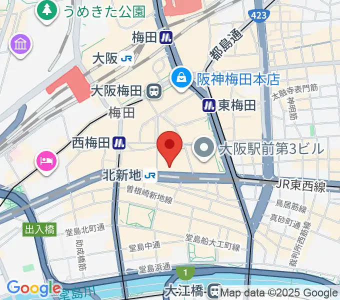 三木楽器ローブラスセンターの地図