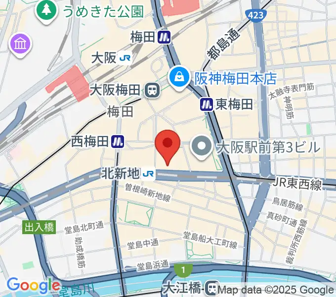 三木楽器ローブラスセンターの地図