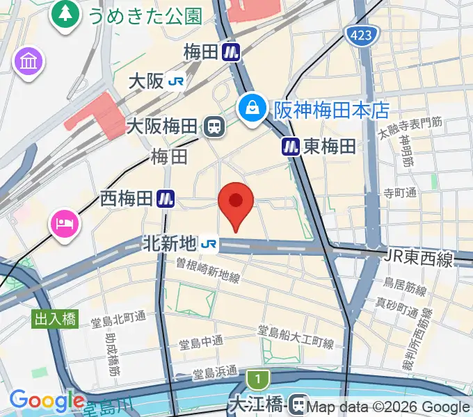 三木楽器ローブラスセンターの地図