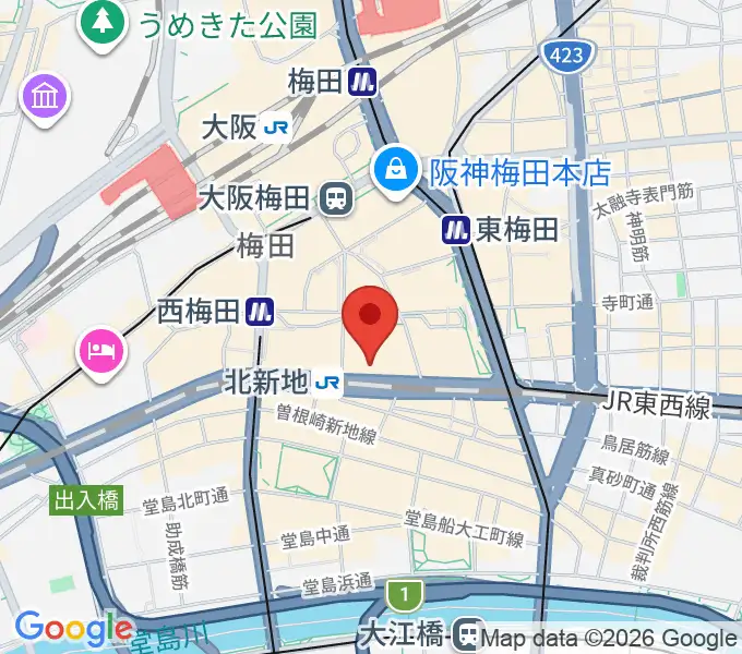 三木楽器ローブラスセンターの地図