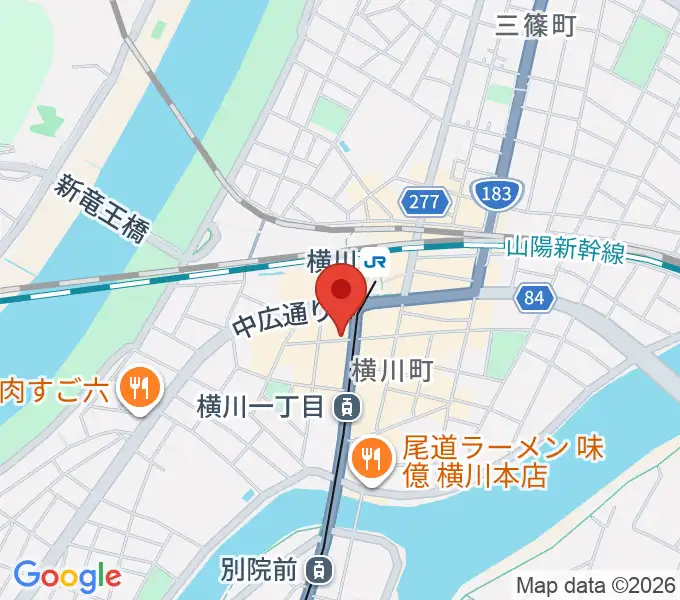 松本楽器店の地図