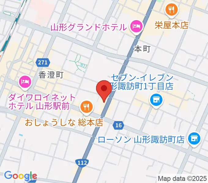 辻楽器店の地図