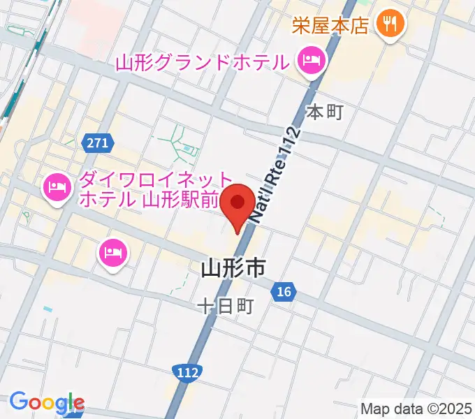辻楽器店の地図