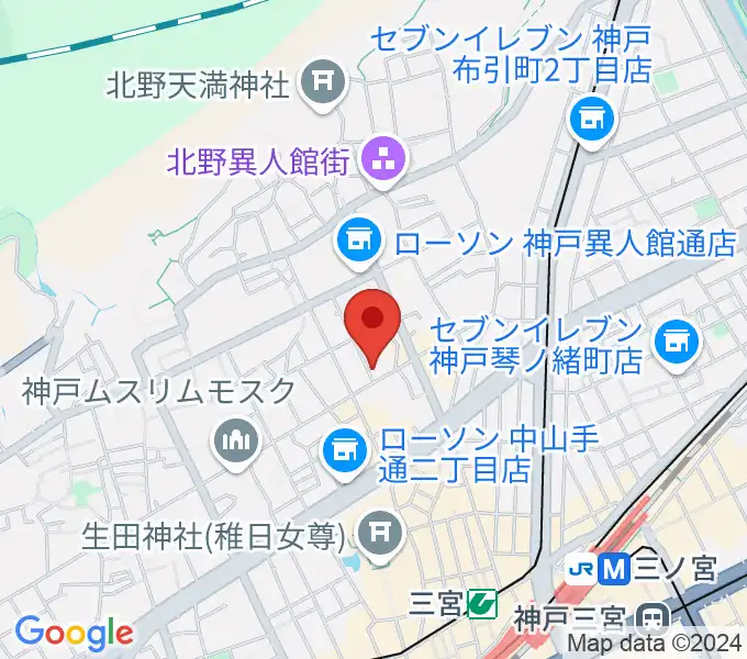 リードマン北野店の地図