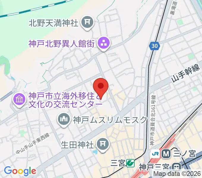 リードマン北野店の地図