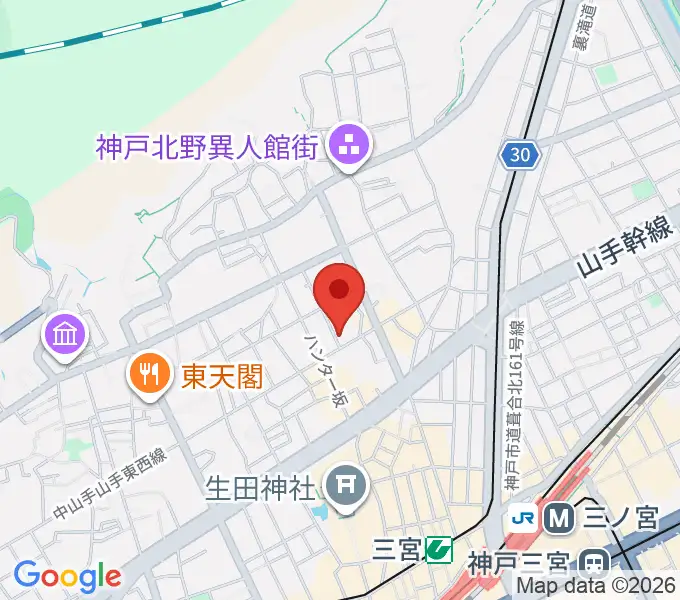 リードマン北野店の地図