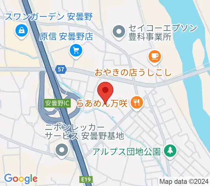 ギターショップEXCELの地図