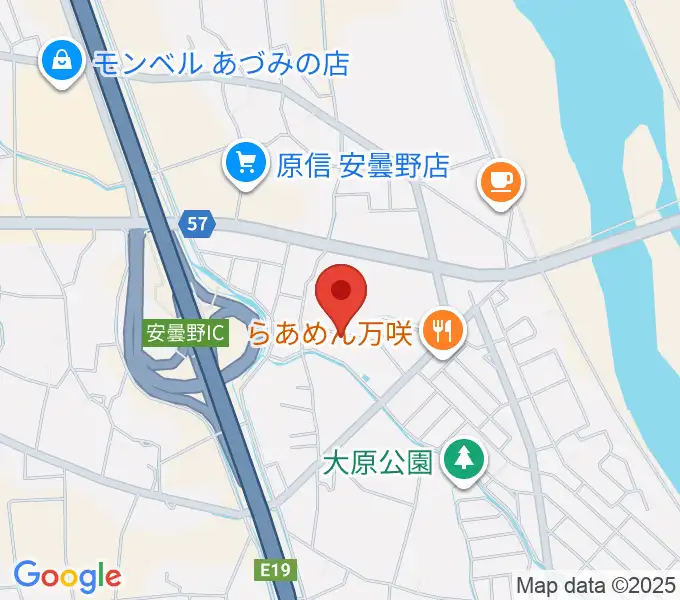 ギターショップEXCELの地図