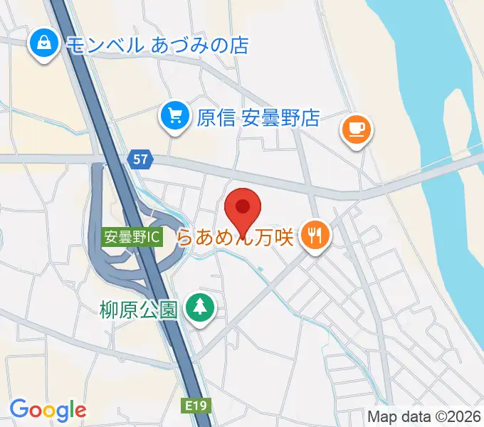 ギターショップEXCELの地図