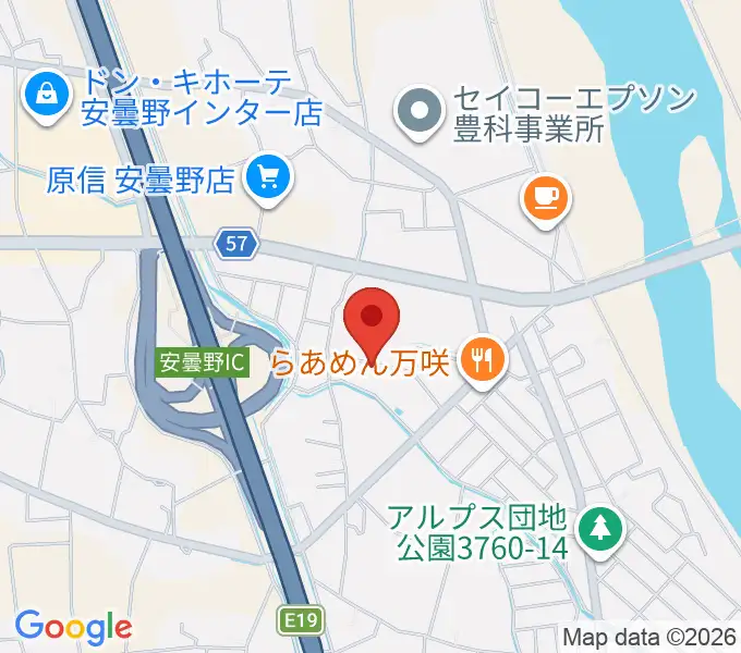 ギターショップEXCELの地図