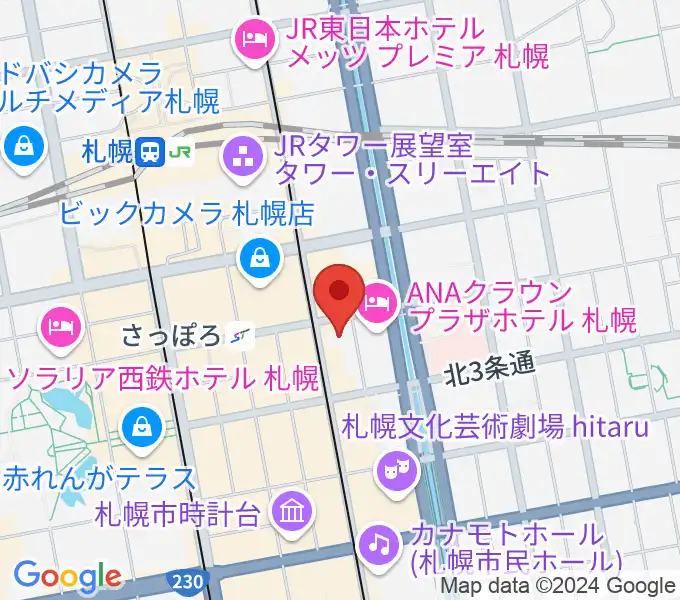 シャコンヌ札幌店の地図