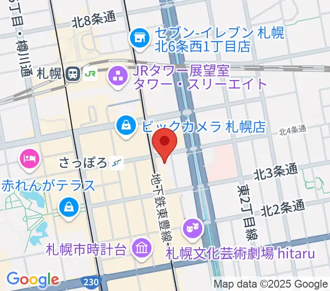 シャコンヌ札幌店の地図