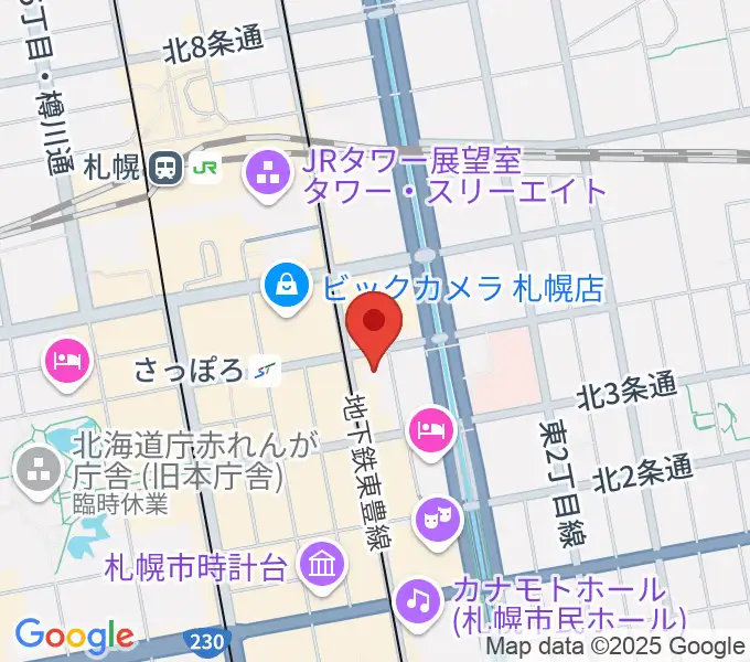 シャコンヌ札幌店の地図