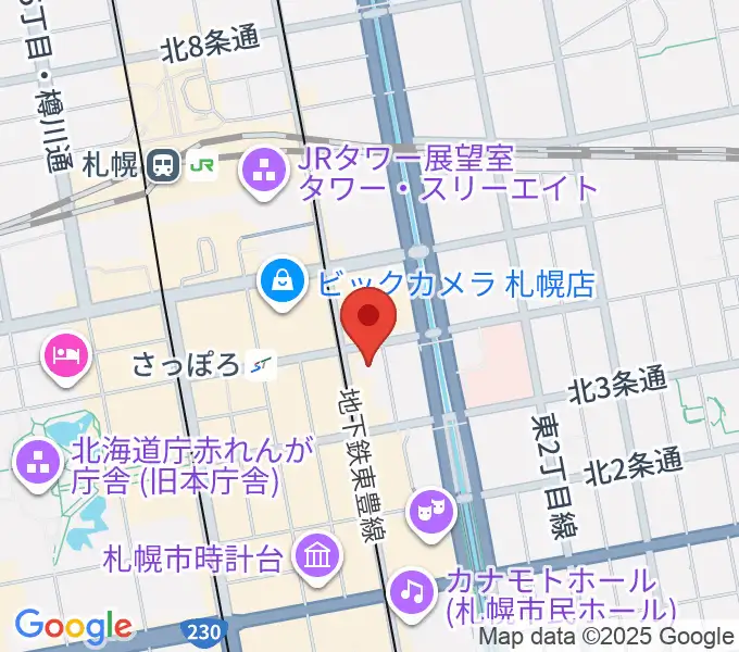 シャコンヌ札幌店の地図