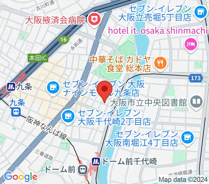 MUSIC OFFICE ギターショップの地図