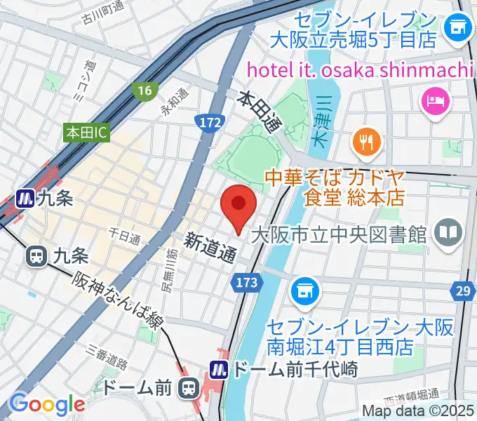 MUSIC OFFICE ギターショップの地図