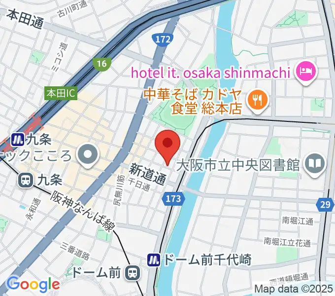 MUSIC OFFICE ギターショップの地図