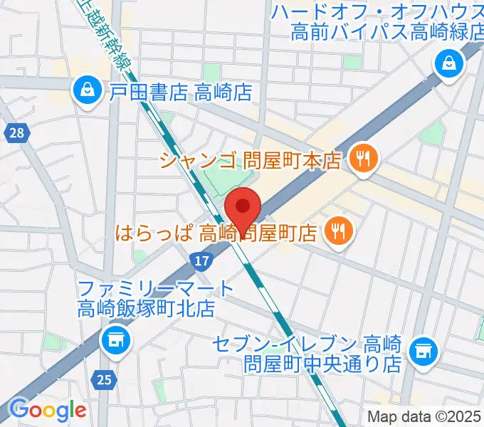 ピアノプラザ群馬 高崎本店の地図
