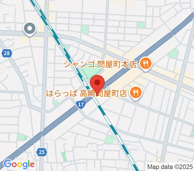 ピアノプラザ群馬 高崎本店の地図