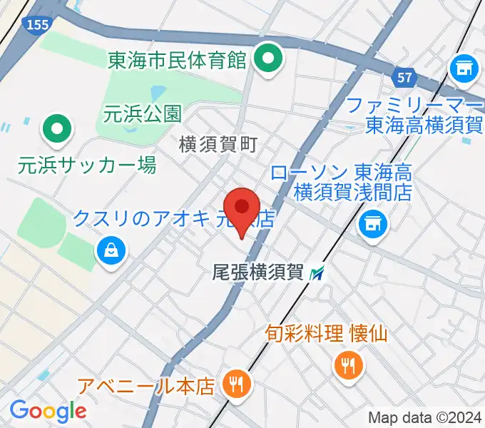 カワベフルート工房の地図