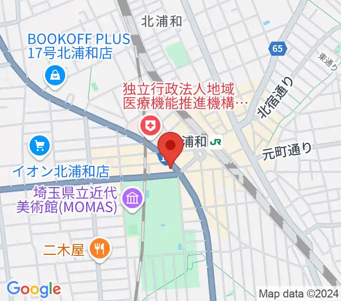 北浦和エアーズの地図