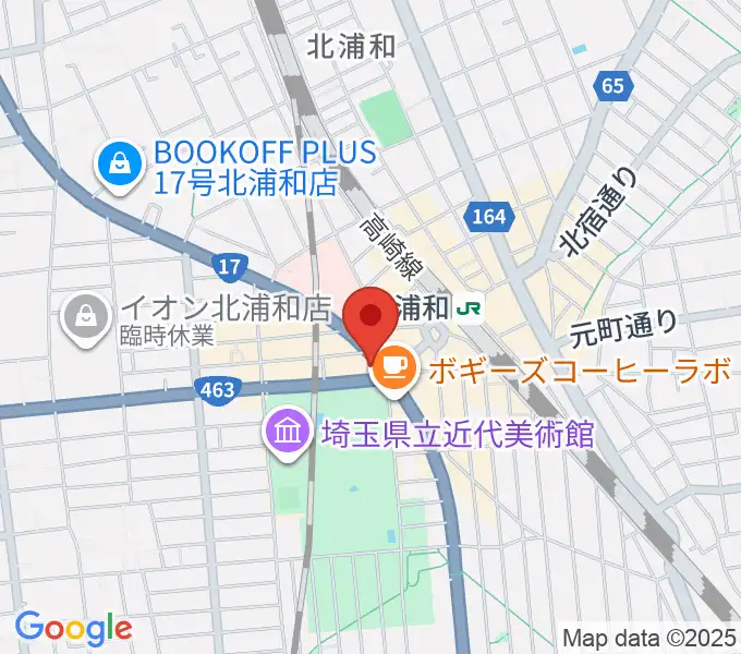 北浦和エアーズの地図