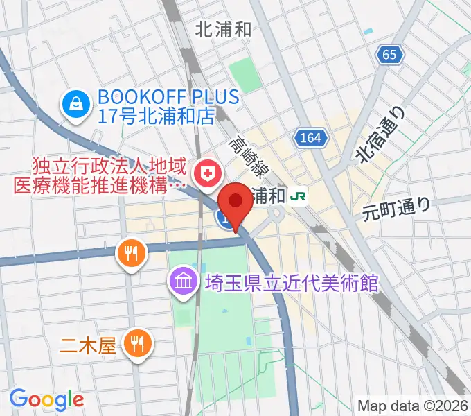 北浦和エアーズの地図