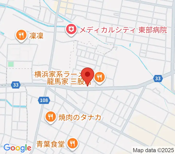 ピアノ工房グローミュージックの地図