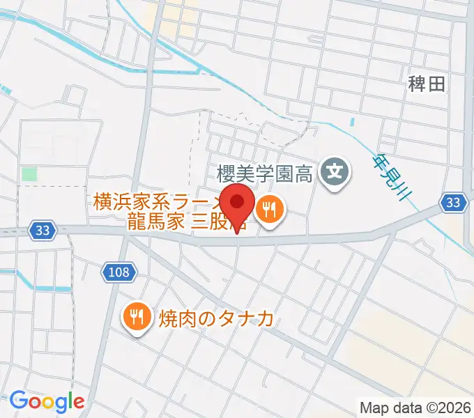 ピアノ工房グローミュージックの地図