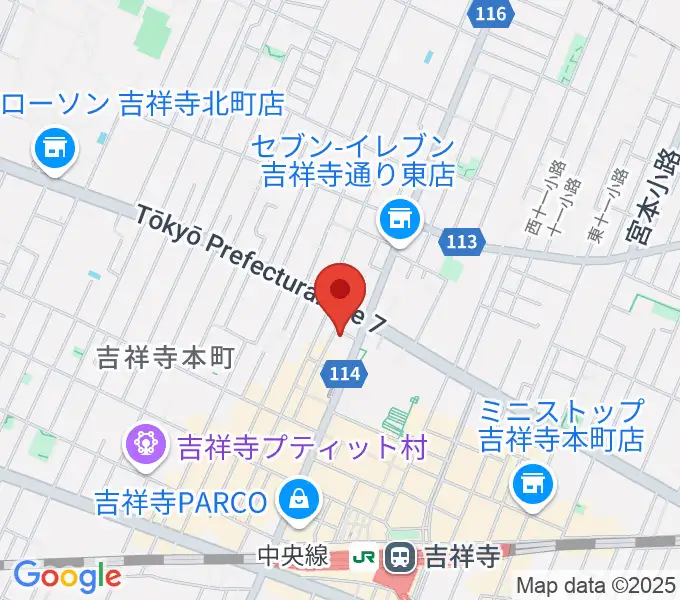 ピアノスタジオノア 吉祥寺店の地図