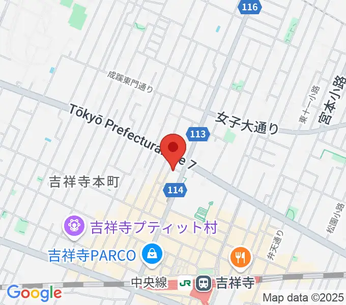 ピアノスタジオノア 吉祥寺店の地図