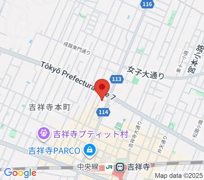 ピアノスタジオノア 吉祥寺店の地図