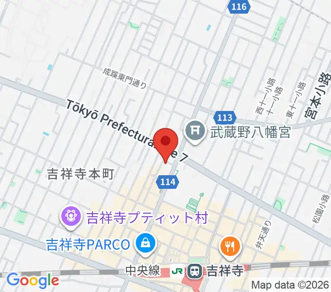 ピアノスタジオノア 吉祥寺店の地図