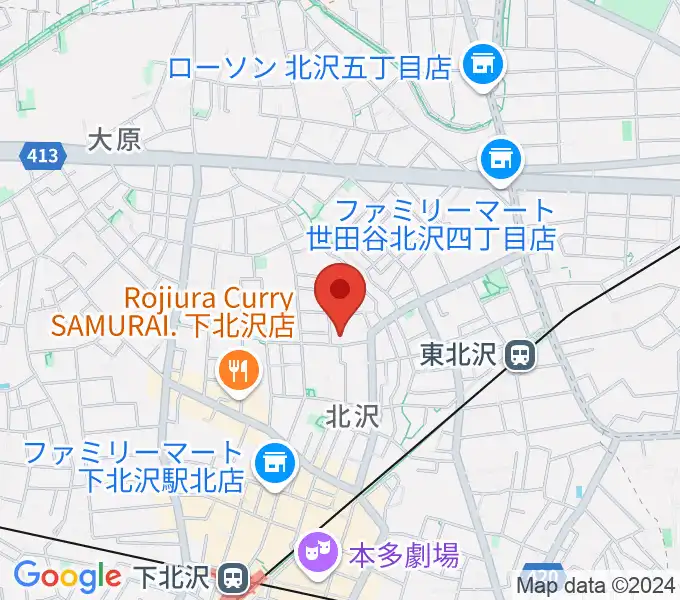 下北沢ハーフムーンホールの地図