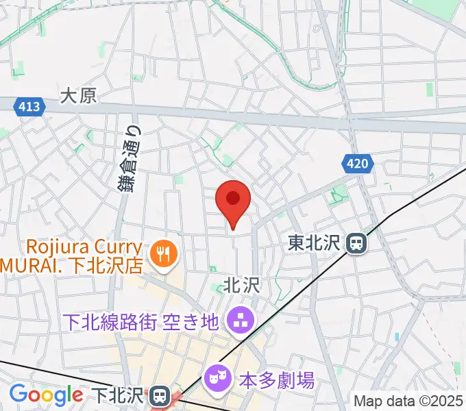 下北沢ハーフムーンホールの地図