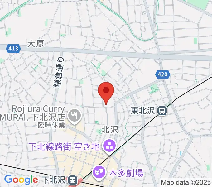 下北沢ハーフムーンホールの地図