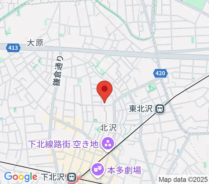 下北沢ハーフムーンホールの地図