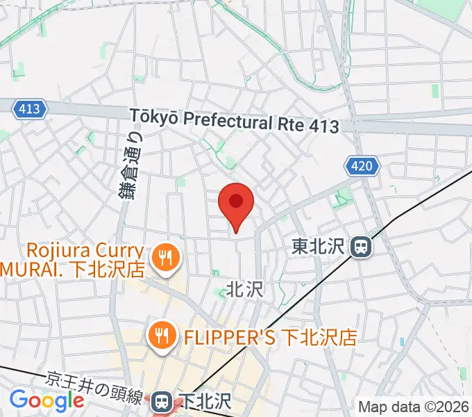 下北沢ハーフムーンホールの地図
